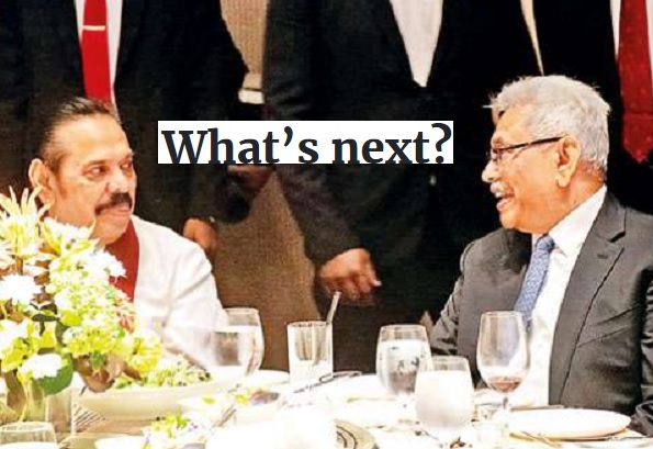 What is NEXT ? Hours after the SLPP decided not to back Ranil: …. Rajapaksa was seen in conversation with his brother